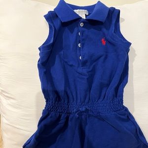 Infant Blue Polo Romper